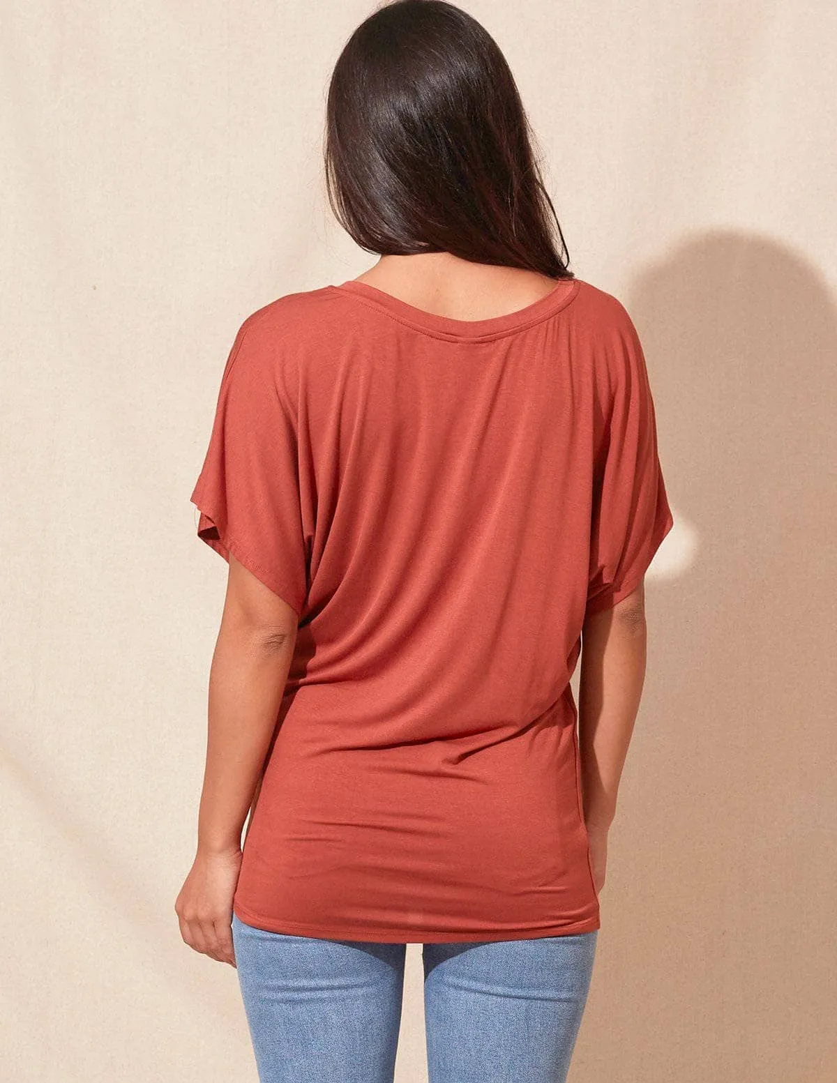 Bamboo Dolman Tunic - Cabernet
