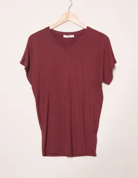 Bamboo Dolman Tunic - Cabernet