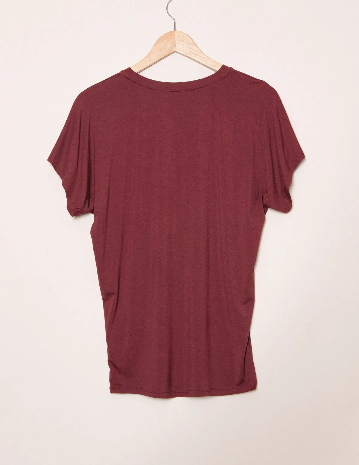 Bamboo Dolman Tunic - Cabernet