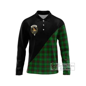 Beveridge Tartan Long Sleeve Polo Shirt with Family Crest and Military Logo Style