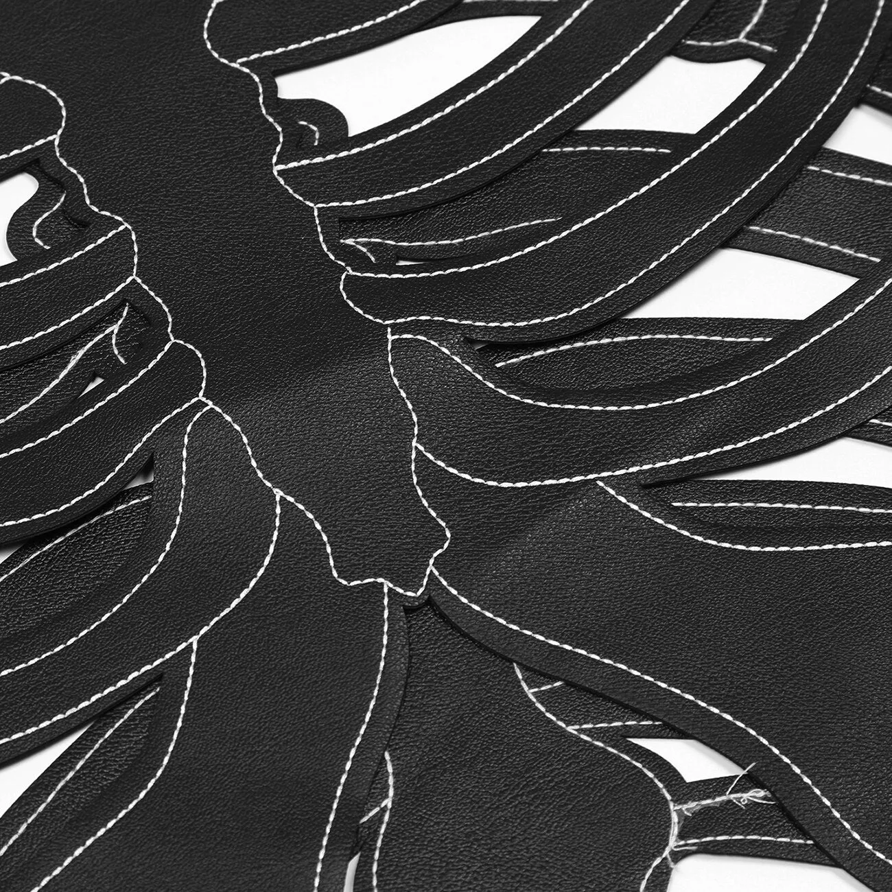 Black Work Skeleton Vest