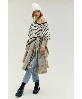 Breton Striped Pullover Black