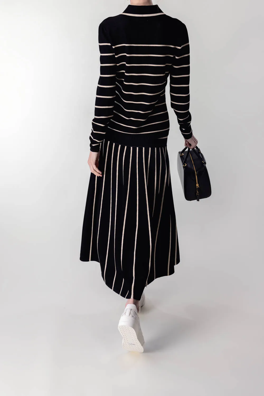Crush Stripe Long Sleeve Polo