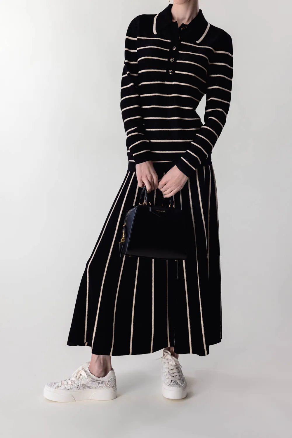 Crush Stripe Long Sleeve Polo