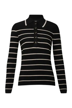 Crush Stripe Long Sleeve Polo