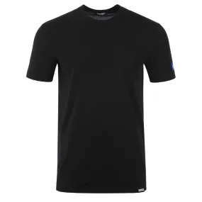 Dsquared2 Square Icon Label T Shirt in Black Blue