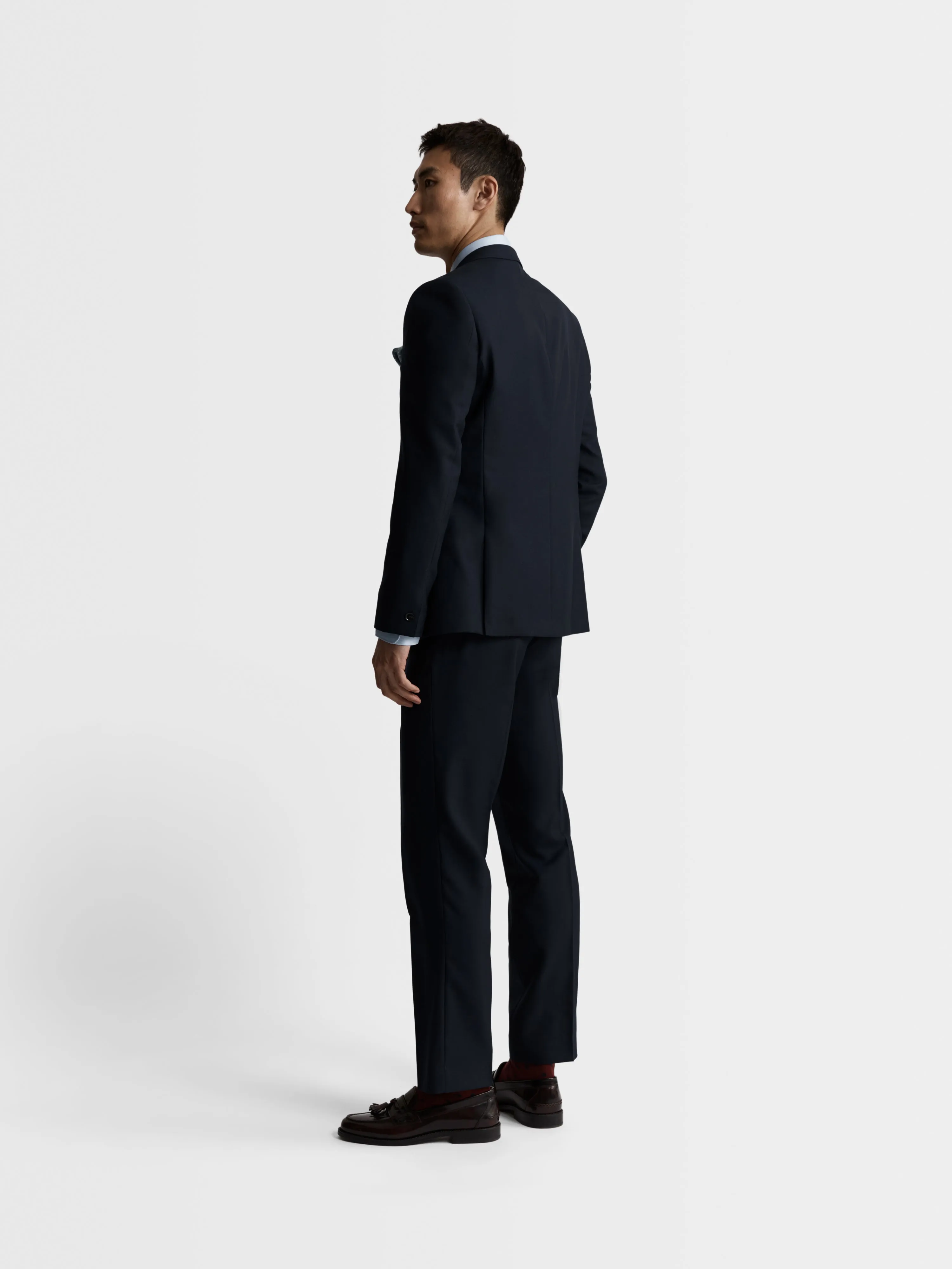 Hendon Italian Luxury Skinny Navy Suit Jacket