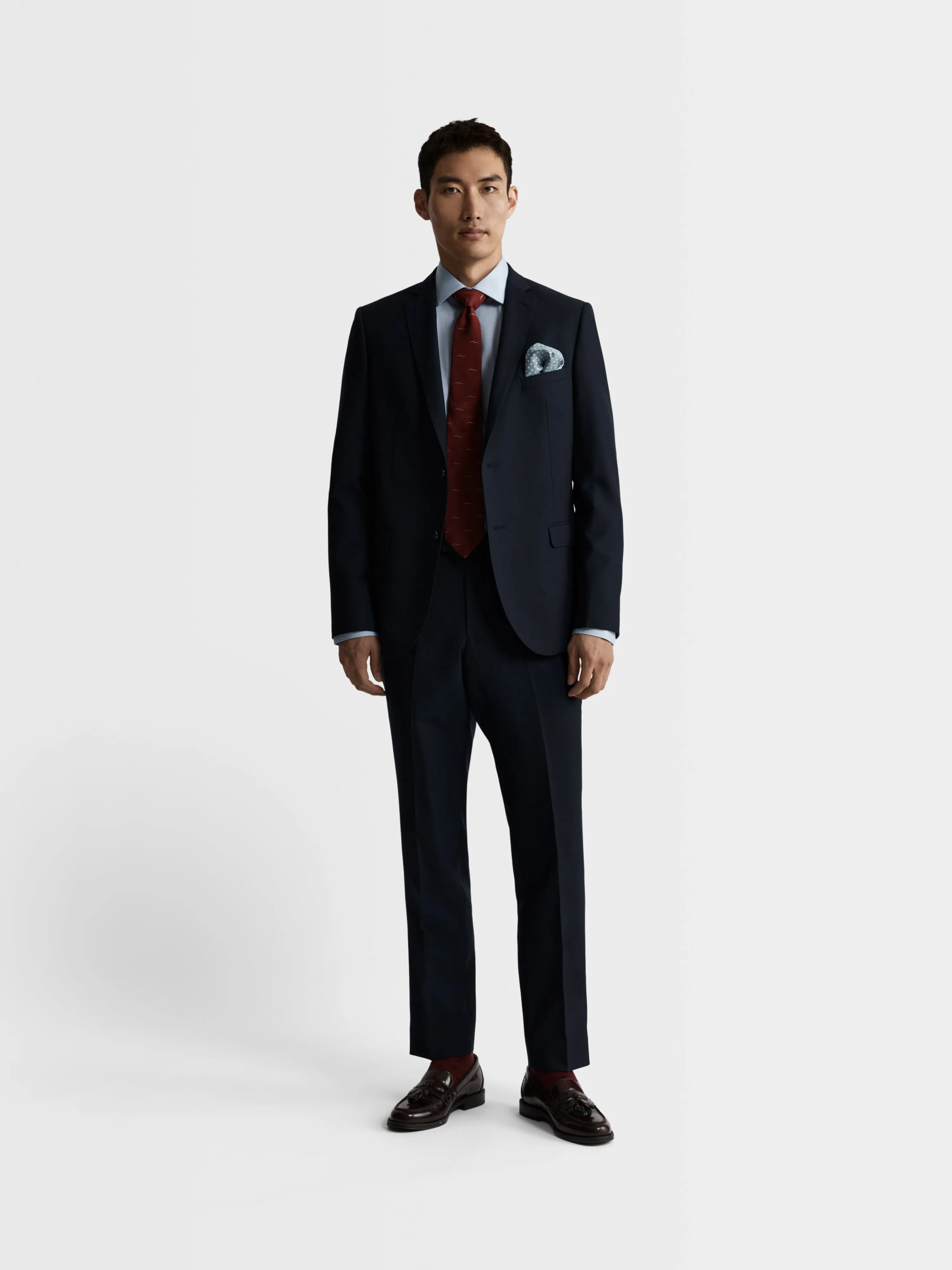 Hendon Italian Luxury Skinny Navy Suit Jacket