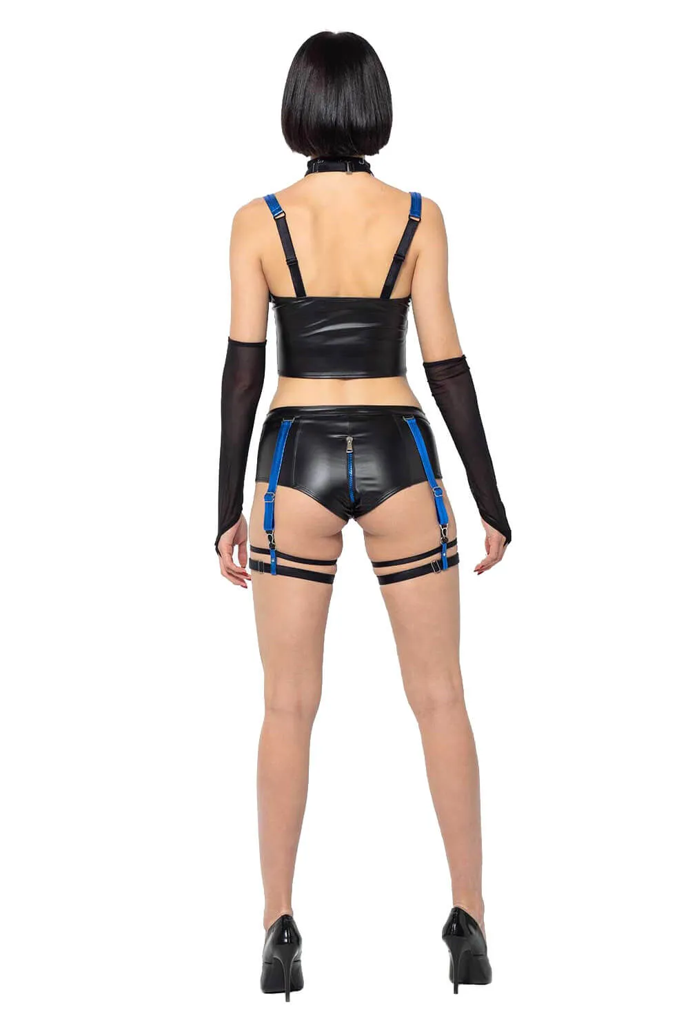Leopard Wetlook Lingerie Set