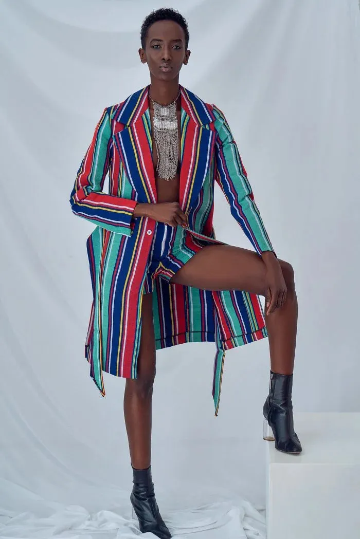 Negassi Aso Oke Jacket and Short Set