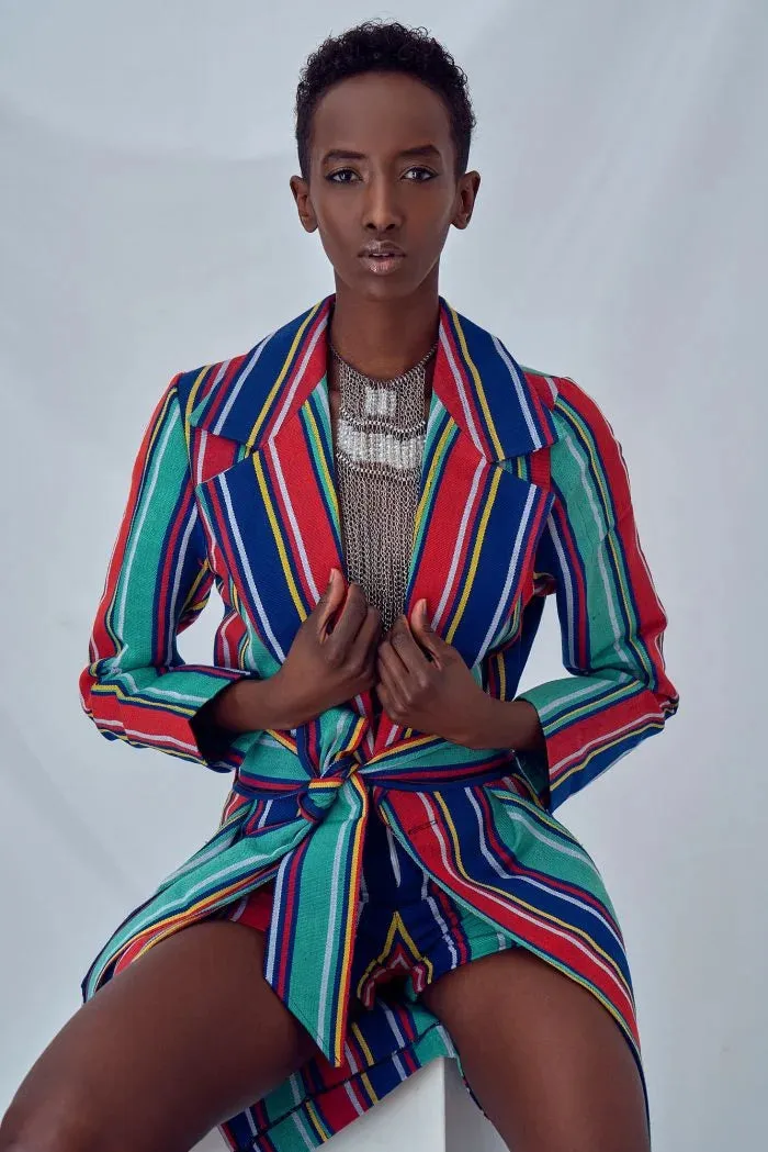 Negassi Aso Oke Jacket and Short Set