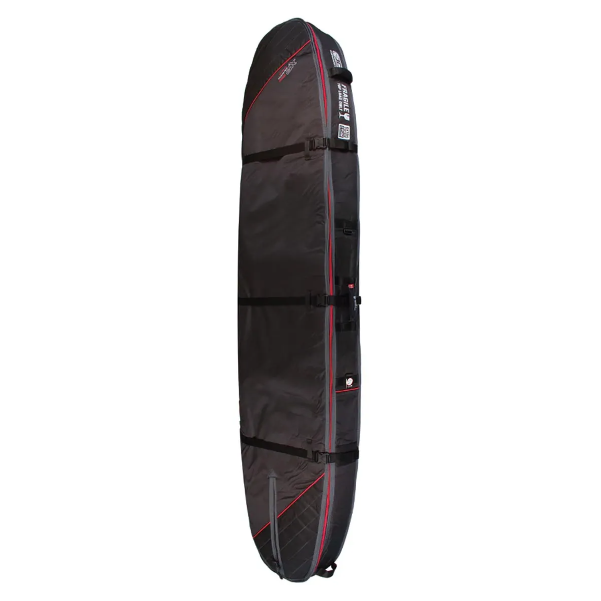 Ocean & Earth Double Coffin Longboard Board Bag - Black/Red