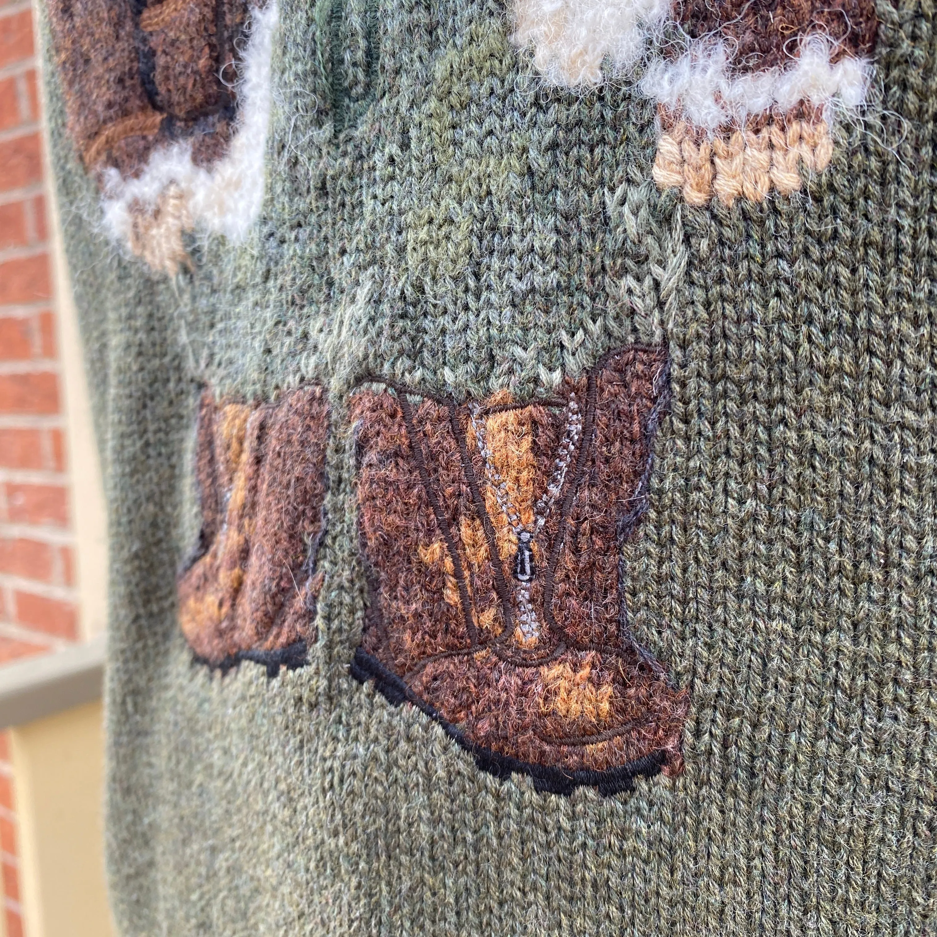 Polo Ralph Lauren olive teddy bear sweater size S