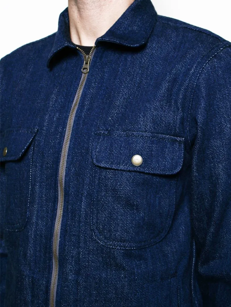 Rogue Territory Field Jacket Indigo Knit Denim