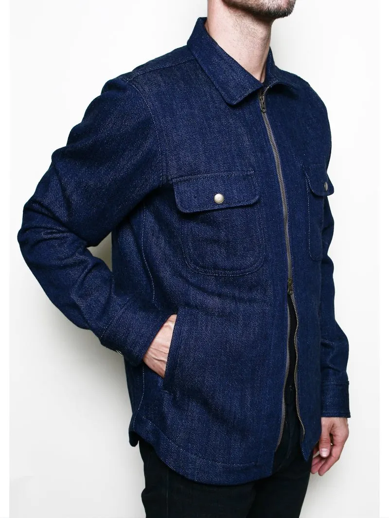 Rogue Territory Field Jacket Indigo Knit Denim