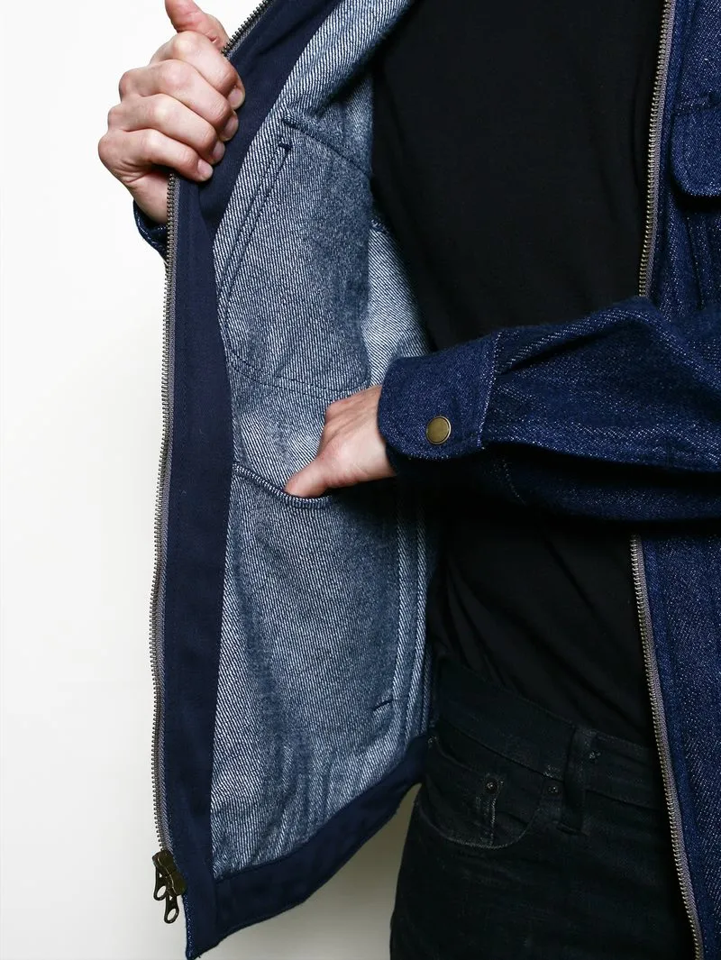 Rogue Territory Field Jacket Indigo Knit Denim