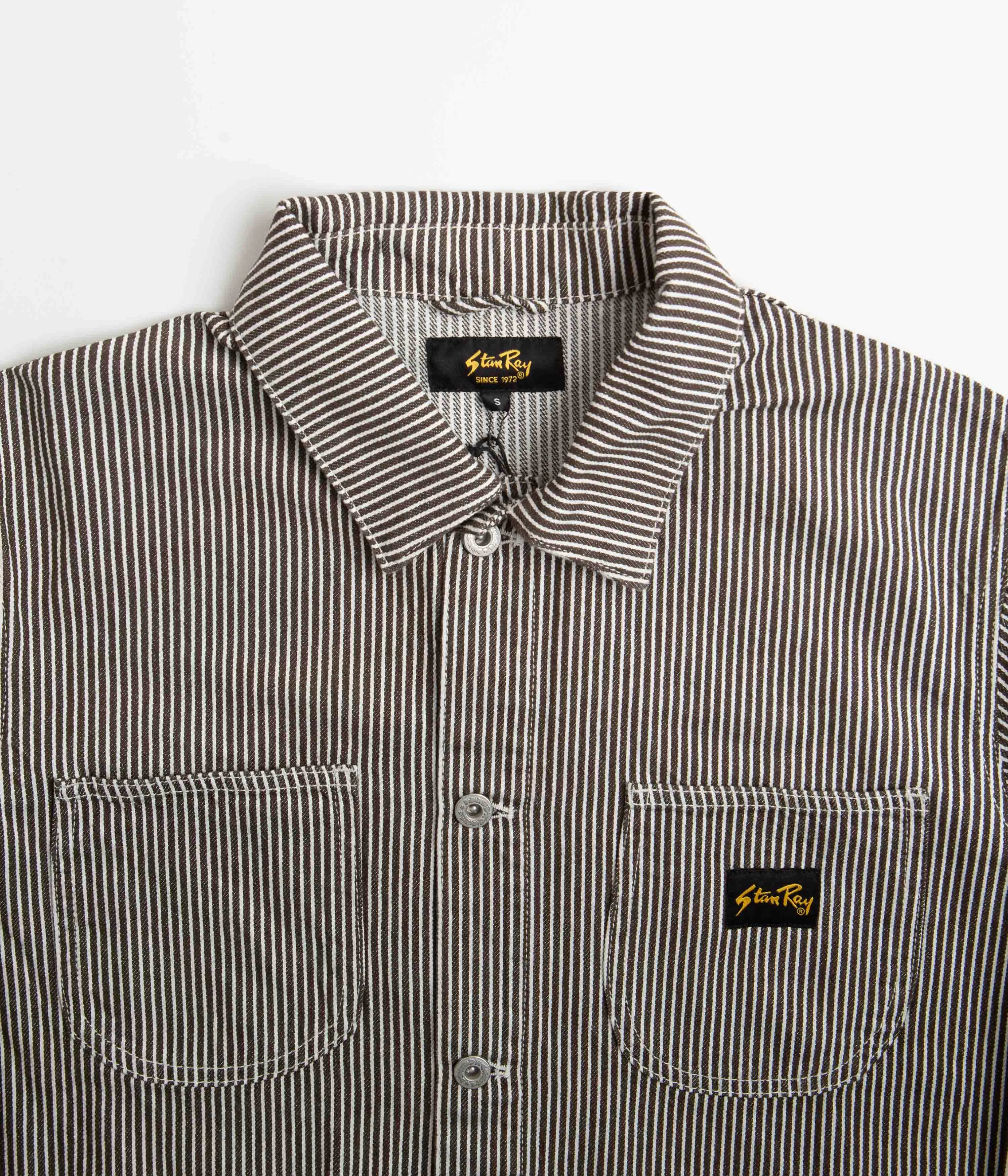 Stan Ray Unlined Coverall Jacket - Hickory Black / Natural