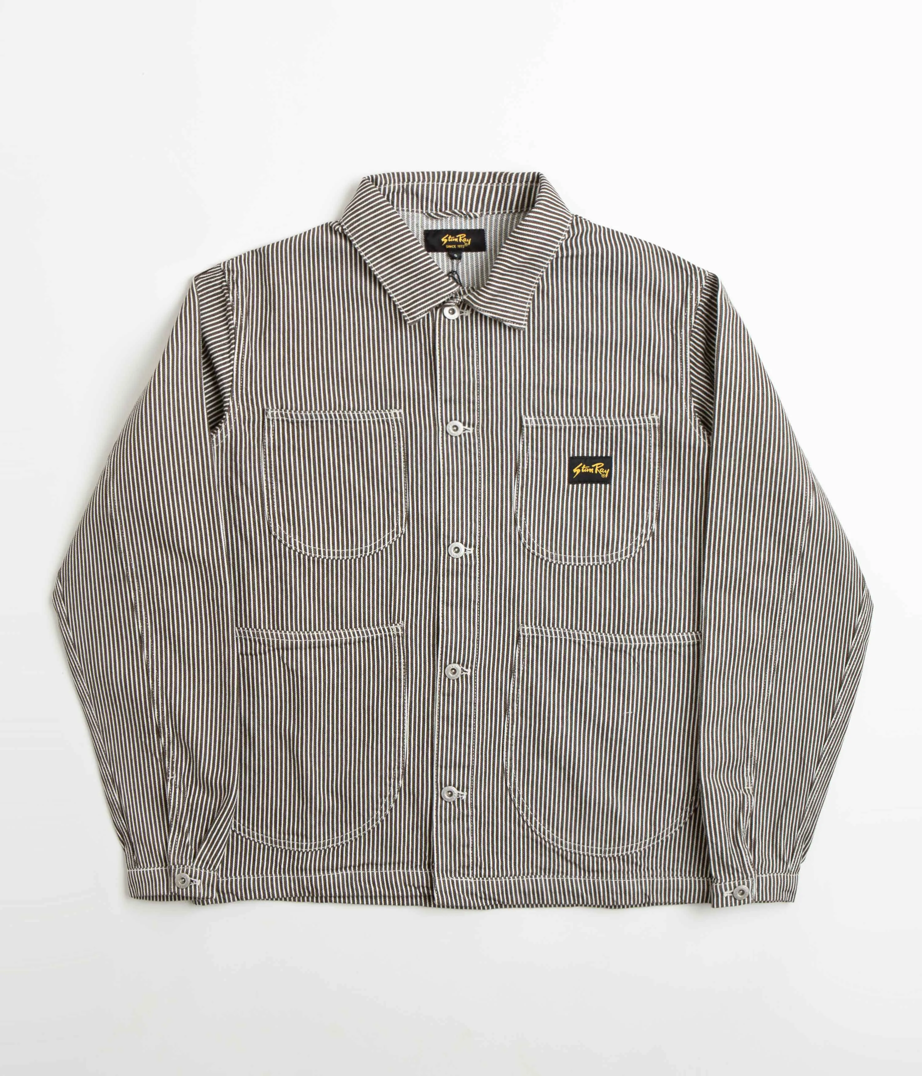 Stan Ray Unlined Coverall Jacket - Hickory Black / Natural