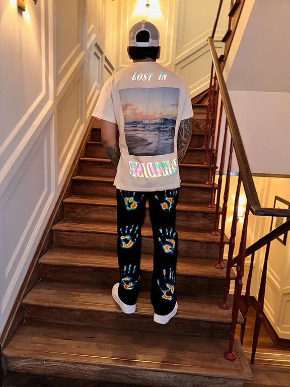 'THERMAL HANDS PRINTS' VALKYRE JEANS
