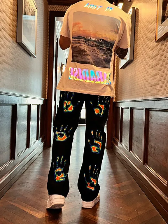 'THERMAL HANDS PRINTS' VALKYRE JEANS