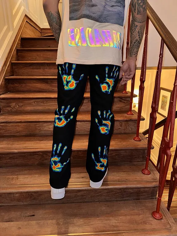 'THERMAL HANDS PRINTS' VALKYRE JEANS