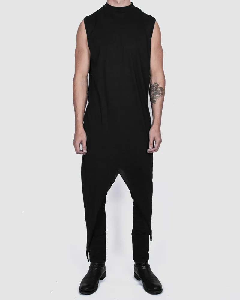 Tigon lightweight cotton vest black
