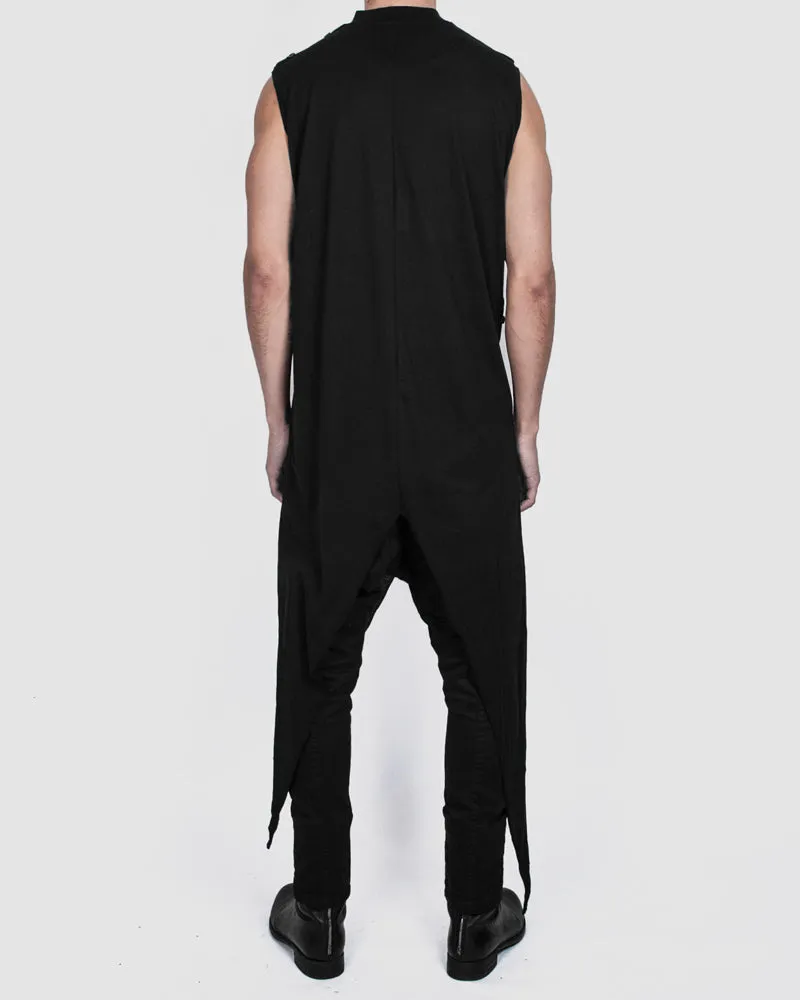Tigon lightweight cotton vest black