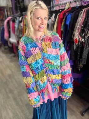 Vintage 90s Colorful Ribbons Jacket